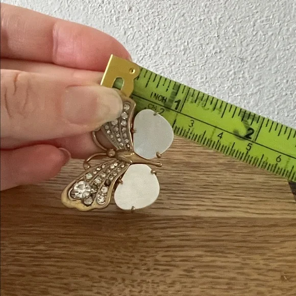 Vintage Juicy Couture Gold Butterfly Ring Gemstones - Picture 10 of 10